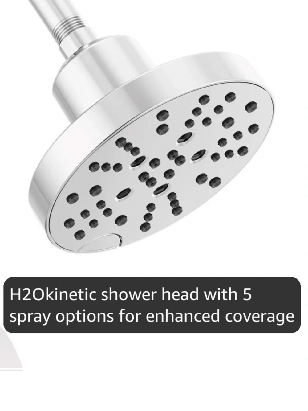 Delta 5 Settings Chrome Shower Head H2Okinetic